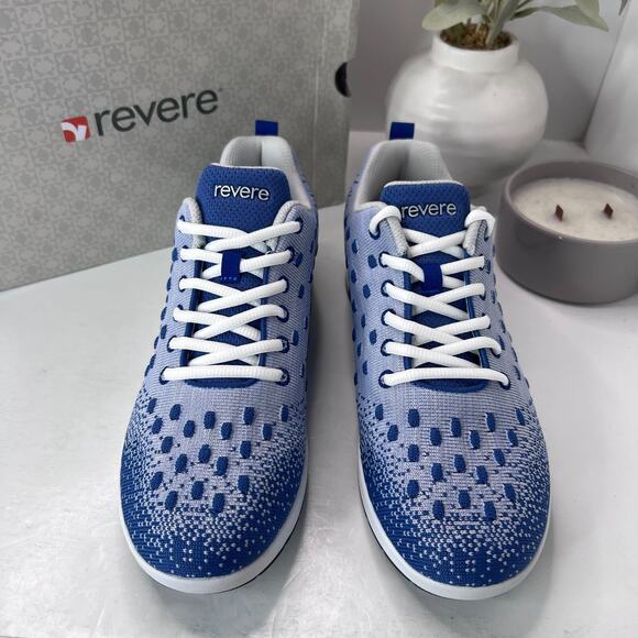 Revere Haiti Lace Up Mesh Sneaker Slip Resistant Ocean Sky Women 12Wide Tried On - Picture 8 of 11